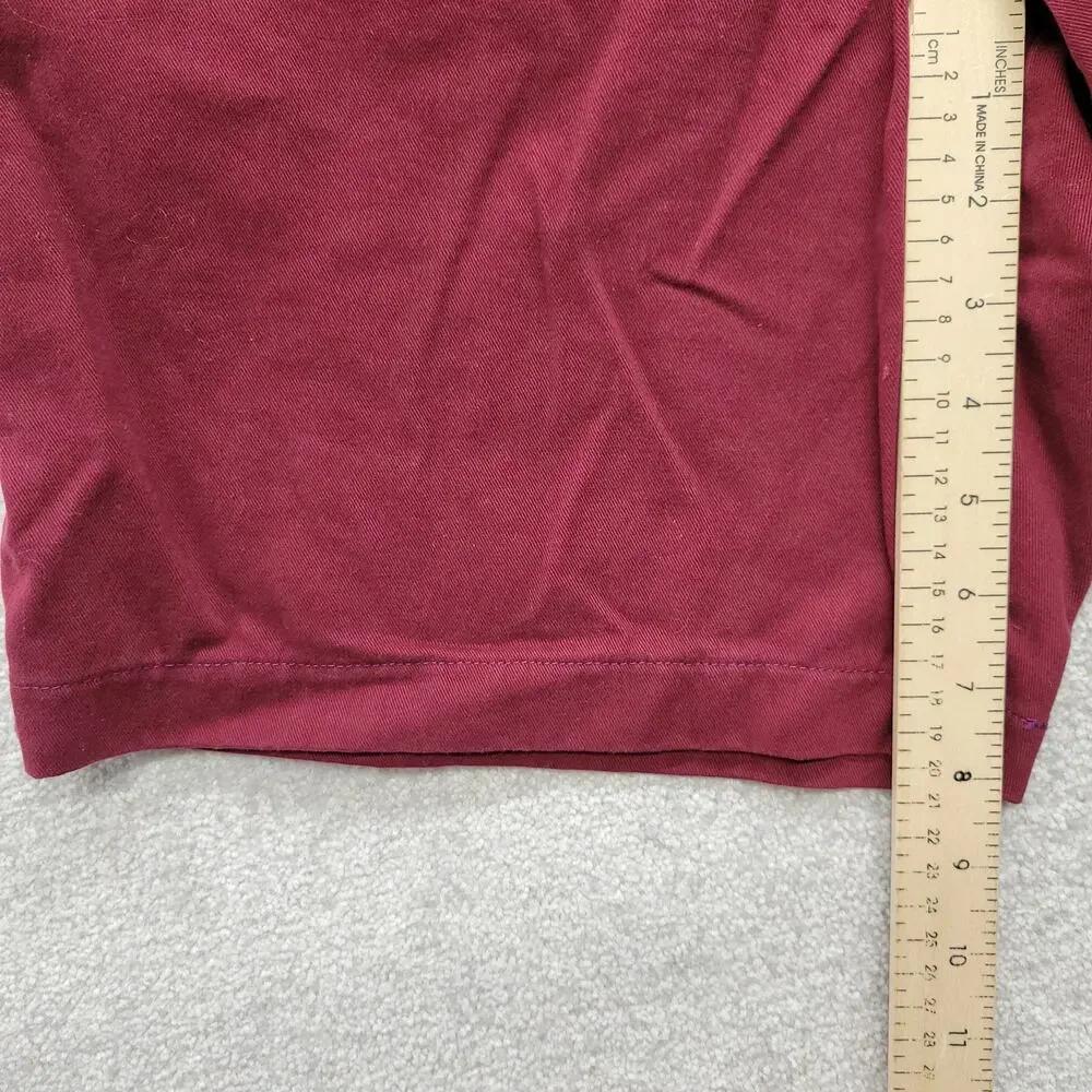 Banana Republic Mens Size 34 Burgundy Chino Shorts Flat Front Casual
